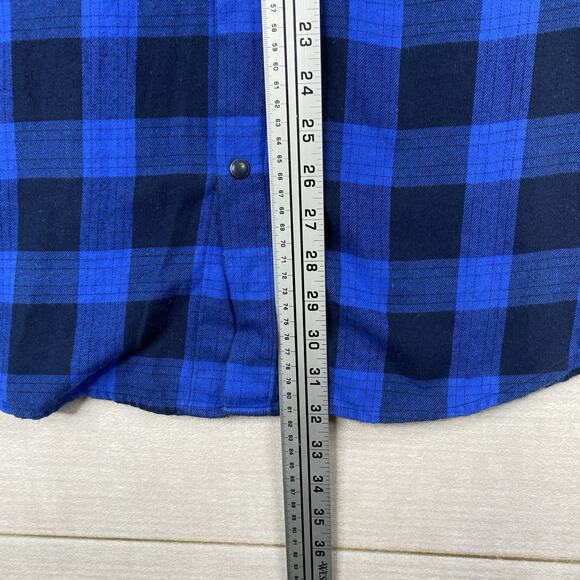 Stormtech Performance Flannel Shirt Mens XL Buffalo Plaid Blue Lumberjack Winter - Picture 6 of 12
